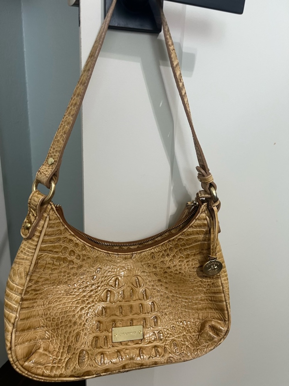 Brahmin Croc-Embossed Shoulder Bag